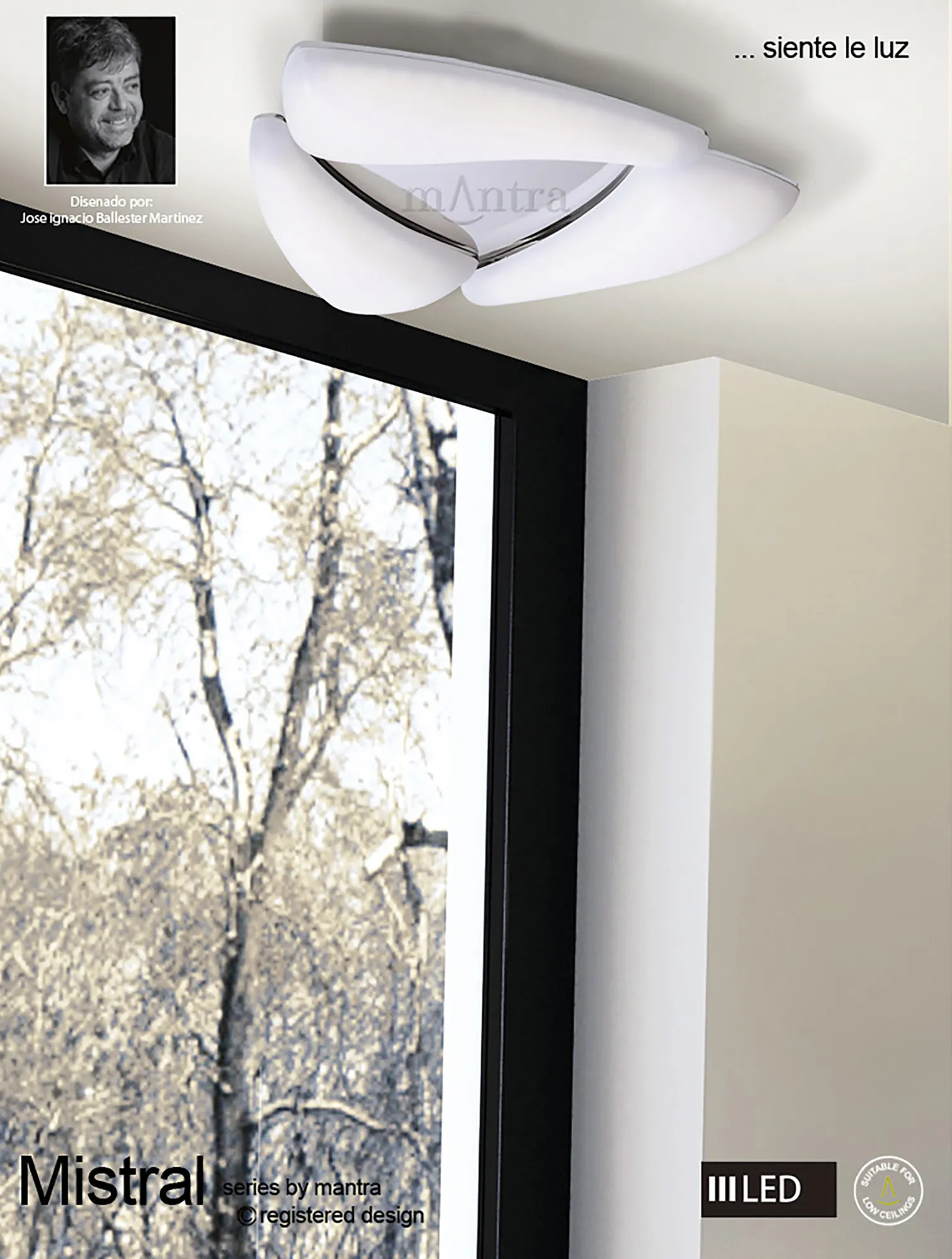 Mistral LED Ceiling Lights Mantra Flush Fittings